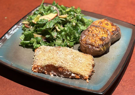 MAPLE BALSAMIC PANKO CRUSTED SALMON