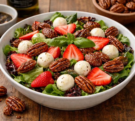Spring Basil & Strawberry Kiwi Salad