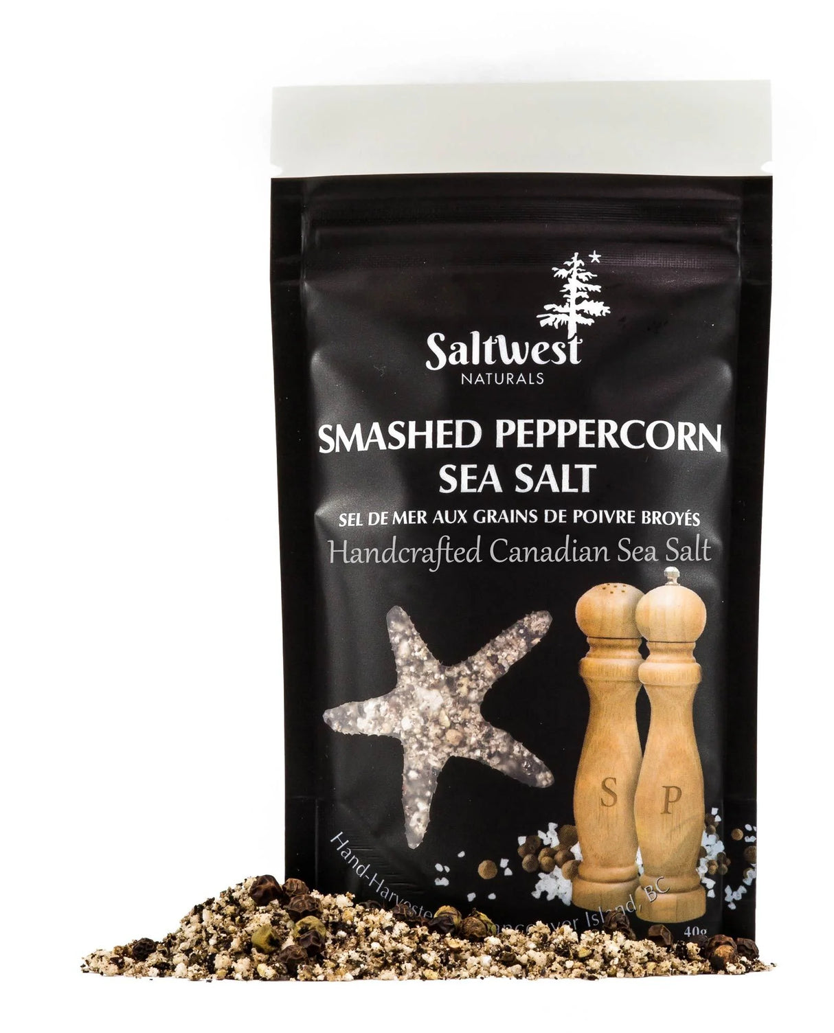 Smashed Peppercorn & Sea Salt (Saltwest™) 40g