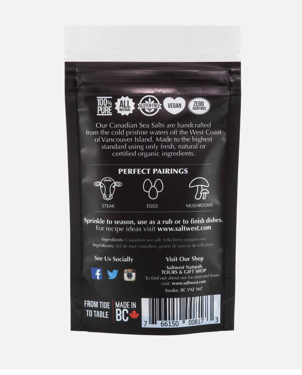 Smashed Peppercorn & Sea Salt (Saltwest™) 40g